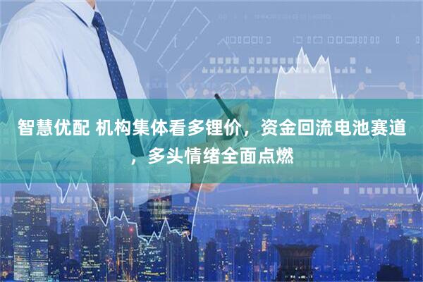 智慧优配 机构集体看多锂价,资金回流电池赛道,多头情绪全面点燃